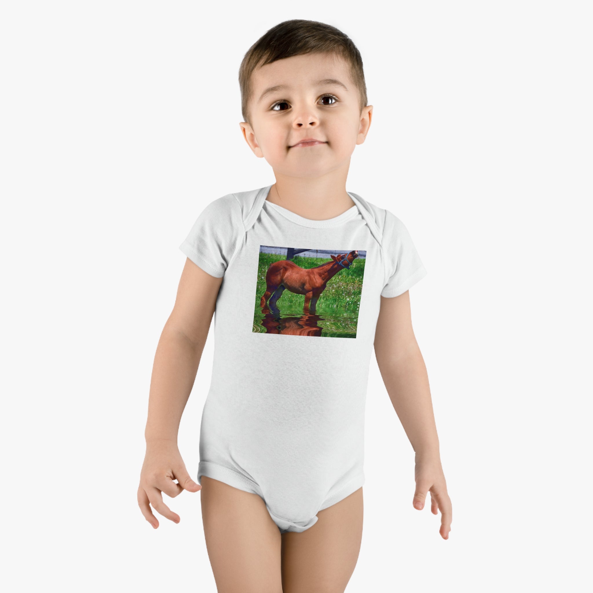 Baby Horse Infant Rip Snap Tee