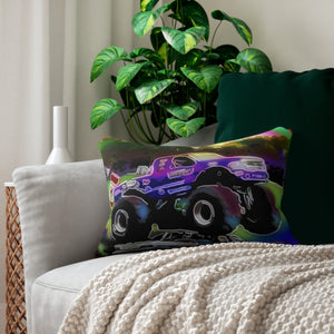 Monster Truck Spun Polyester Lumbar Pillow