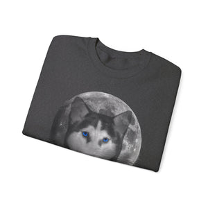 Husky Moon Unisex  Crewneck Sweatshirt
